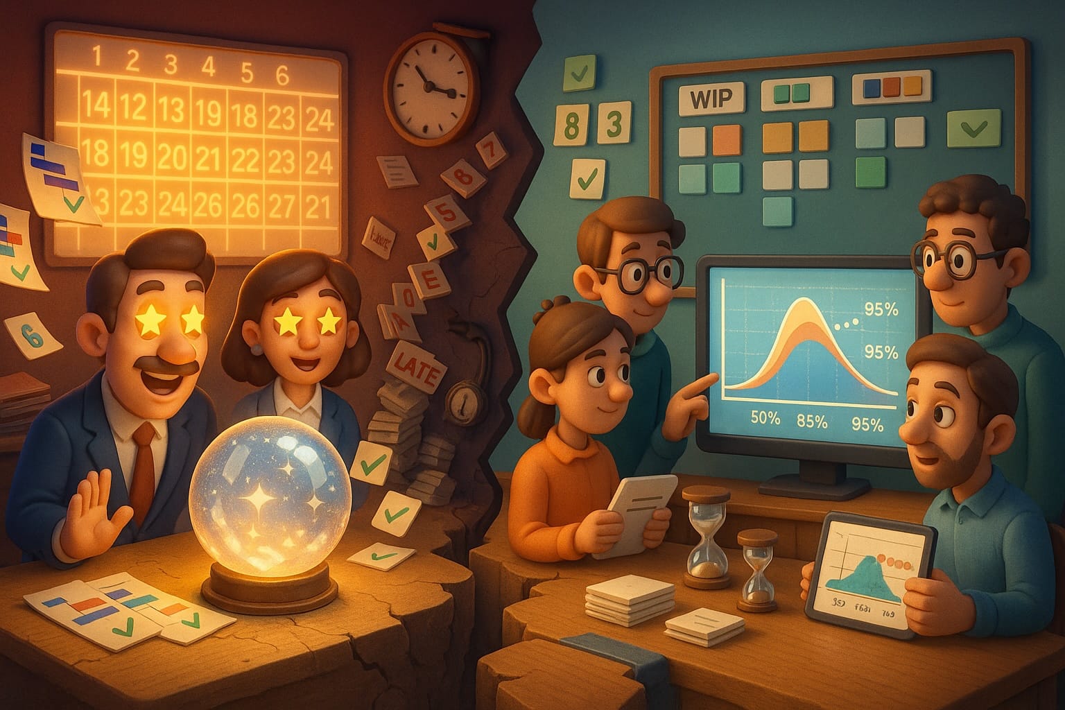 Почему проекты, построенные на оценках, почти никогда не попадают в срок